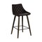 Armen Living Dani 26" Brown Faux Leather Barstool in Walnut Glazed Finish LCDIBAWGBR26 - alternate 1